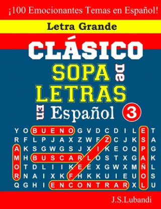 Knjiga CLÁSICO SOPA De LETRAS En Espa?ol; 3 Jaja Books