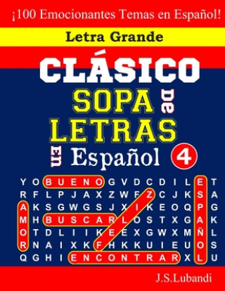 Knjiga CLÁSICO SOPA De LETRAS En Espa?ol; 4 Jaja Books