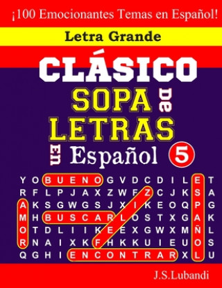 Knjiga CLÁSICO SOPA De LETRAS En Espa?ol; 5 Jaja Books