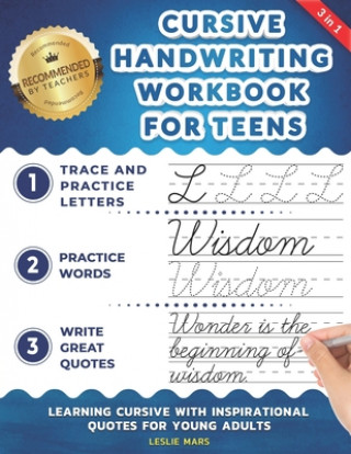 Книга Cursive Handwriting Workbook for Teens Leslie Mars