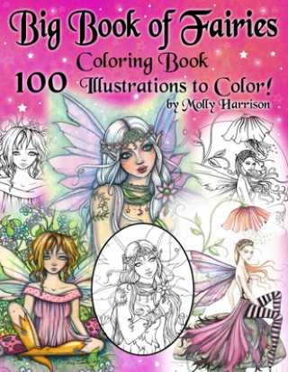 Kniha Big Book of Fairies Coloring Book - 100 Pages of Flower Fairies, Celestial Fairies, and Fairies with their Companions Molly Harrison