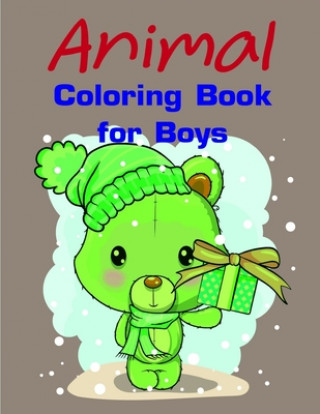 Kniha Animal Coloring Book for Boys: Christmas gifts with pictures of cute animals J. K. Mimo