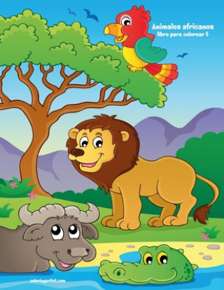 Kniha Animales africanos libro para colorear 5 Nick Snels