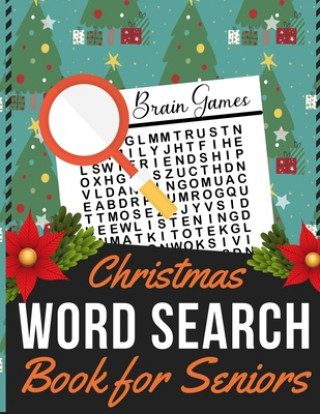 Książka Christmas Word Search Book for Seniors: Holiday themed word search puzzle book Puzzle Gift for Word Puzzle Lover Brain Exercise Game Dipas Press