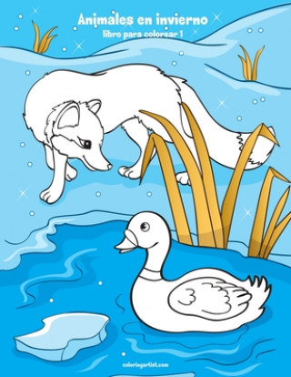 Kniha Animales en invierno libro para colorear 1 Nick Snels