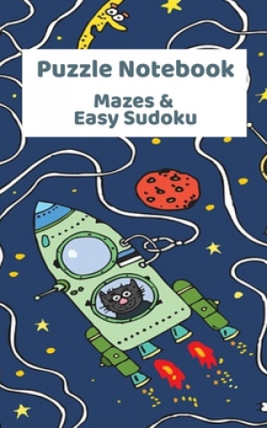 Livro Puzzle Notebook: Mazes & Easy Sudoku Chattyfred