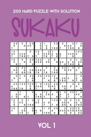 Książka 200 Hard Puzzle With Solution Sukaku Vol 1: Challenging Sudoku variation, puzzle booklet, 2 puzzles per page Tewebook Sukaku Puzzle