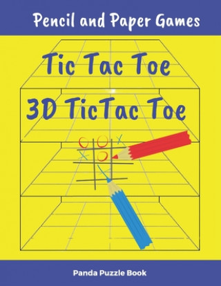 Carte Pencil and Paper Games - Tic Tac Toe, 3D Tic Tac Toe Game Panda Puzzle Book