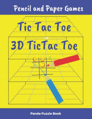 Libro Pencil and Paper Games - Tic Tac Toe, 3D Tic Tac Toe Game Panda Puzzle Book