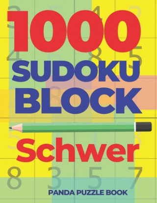 Könyv 1000 Sudoku Block Schwer: Logikspiele Für Erwachsene Panda Puzzle Book