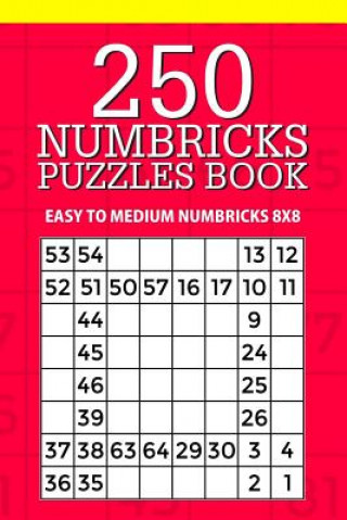 Carte 250 Numbricks Puzzle Book: Easy to Medium Numbricks 8x8 Mindful Puzzle Books