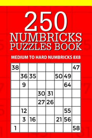 Carte 250 Numbricks Puzzle Book: Medium to Hard Numbricks 8x8 Mindful Puzzle Books