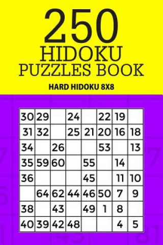 Carte 250 Hidoku Puzzle Book: Hard Hidoku 8x8 Mindful Puzzle Books