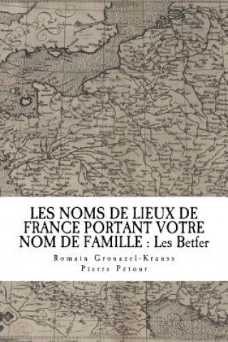 Kniha Les Noms de Lieux de France Portant Votre Nom de Famille: Les Betfer Pierre Petour