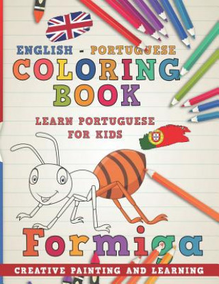 Carte Coloring Book: English - Portuguese I Learn Portuguese for Kids I Creative Painting and Learning. Nerdmediaen