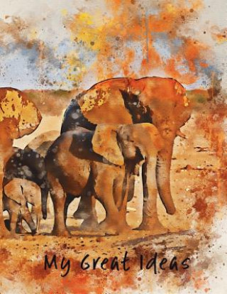 Kniha My Great Ideas: Elephants 8.5x11 Marian Blake