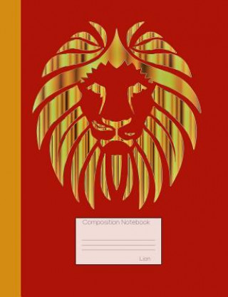 Kniha Lion Composition Notebook: Graph Paper Book to Write in for School, Take Notes, for Teen Girls and Boys, Students, Teachers, Homeschool, Shiny Go Felis Purr