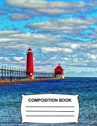 Könyv Lighthouse Composition Book: Graph Paper 4x4 Ocean View Notebook for School, Class and Office Stationary Firefly Journals