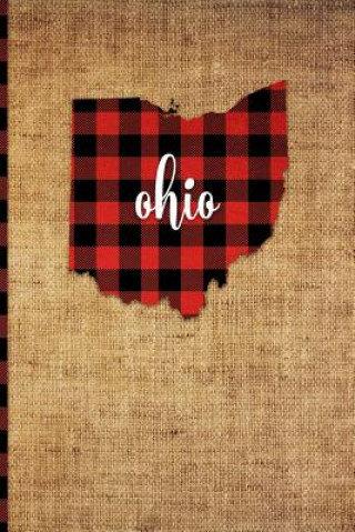 Carte Ohio: 6 X 9 108 Pages: Buffalo Plaid Ohio State Silhouette Hand Lettering Cursive Script Design on Soft Matte Cover Notebook Print Frontier