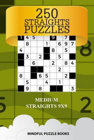 Książka 250 Straights Puzzles: Medium Straights 9x9 Mindful Puzzle Books