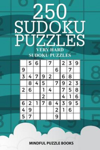 Könyv 250 Sudoku Puzzles: Very Hard Sudoku Puzzles Mindful Puzzle Books