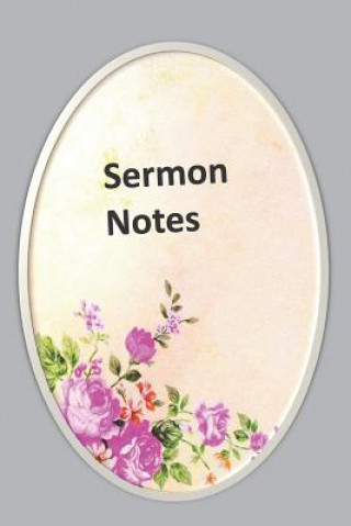 Kniha Sermon Notes: Cute Floral Oval Frame Design Seawall Books