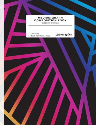 Książka Medium Graph Composition Book: Geometric Prism (Style A), Numbered Pages Stepney Books