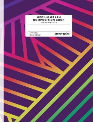 Książka Medium Graph Composition Book: Geometric Prism (Style C) Stepney Books