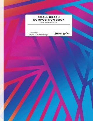 Książka Small Graph Composition Book: Geometric Prism (Style D), Numbered Pages Stepney Books