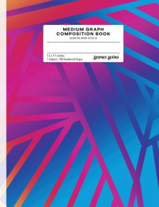 Kniha Medium Graph Composition Book: Geometric Prism (Style D), Numbered Pages Stepney Books