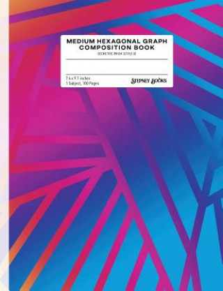 Knjiga Medium Hexagonal Graph Composition Book: Geometric Prism (Style D) Stepney Books