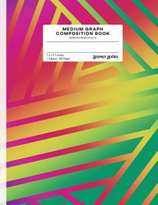 Kniha Medium Graph Composition Book: Geometric Prism (Style E) Stepney Books