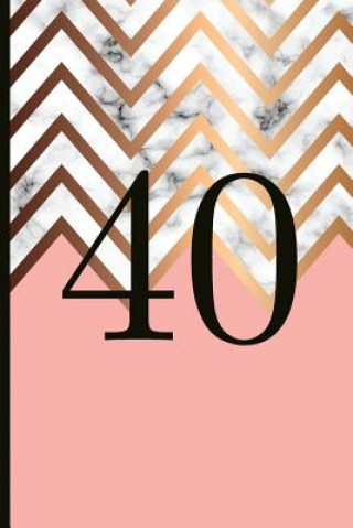 Kniha 40: A Beautiful 40th Birthday Gift and Keepsake to Write Down Special Moments Peach Feather