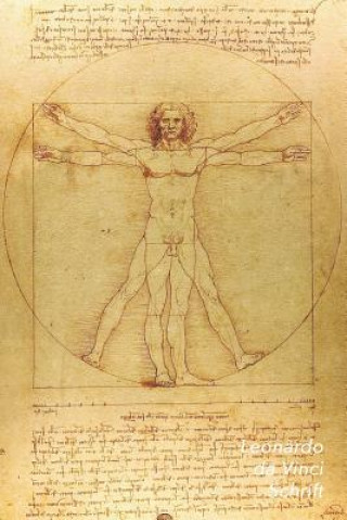 Könyv Leonardo Da Vinci Schrift: Mens Van Vitruvius - Artistiek Dagboek - Ideaal Voor School, Studie, Recepten of Wachtwoorden - Stijlvol Notitieboek V Studio Landro