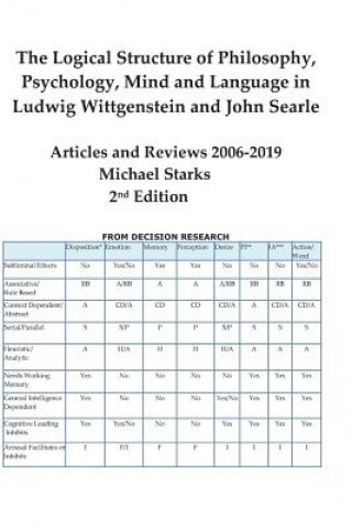 Könyv The Logical Structure of Philosophy, Psychology, Mind and Language in Ludwig Wittgenstein and John Searle: Articles and Reviews 2006-2019 2nd Edition Michael Starks