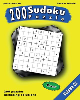 Könyv Sudoku: 200 Easy 9x9 Sudoku, Vol. 2 Thomas Schreier