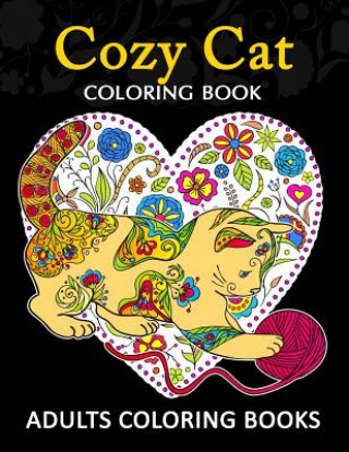 Book Adults Coloring Book: Cozy Cat coloring book Tiny Cactus Publishing