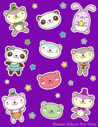 Carte Sticker Album For Girls: 100 Plus Pages For PERMANENT Sticker Collection, Activity Book For Girls, Purple - 8.5 by 11 Maz Scales