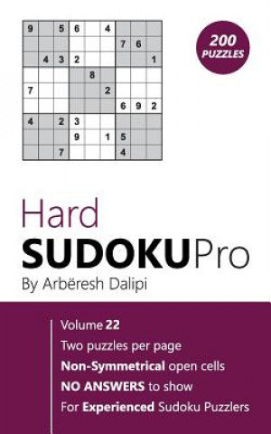 Kniha Hard Sudoku Pro: Book for Experienced Puzzlers (200 puzzles) Vol. 22 Arberesh Dalipi