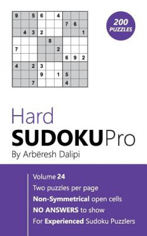 Livre Hard Sudoku Pro: Book for Experienced Puzzlers (200 puzzles) Vol. 24 Arberesh Dalipi