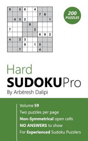 Książka Hard Sudoku Pro: Book for Experienced Puzzlers (200 puzzles) Vol. 59 Arberesh Dalipi