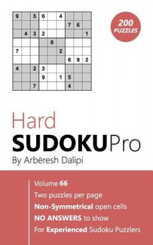 Książka Hard Sudoku Pro: Book for Experienced Puzzlers (200 puzzles) Vol. 66 Arberesh Dalipi