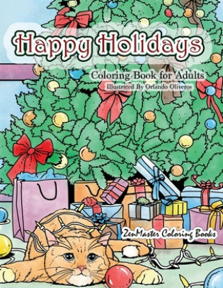 Kniha Happy Holidays Coloring Book for Adults Zenmaster Coloring Books