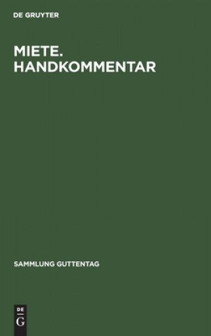 Knjiga Miete. Handkommentar No Contributor