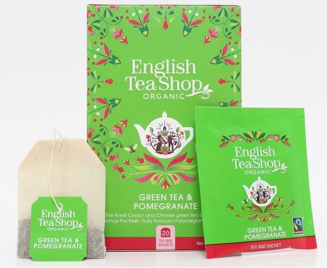 Carte English Tea Shop Čaj Zelený s granátovým jablkem, 20 sáčků 