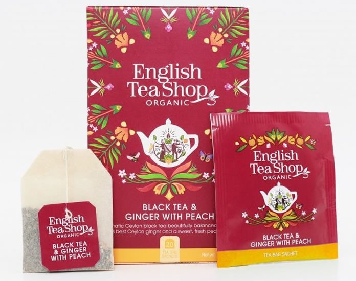 Kniha English Tea Shop Čaj Zázvor broskev, 20 sáčků 