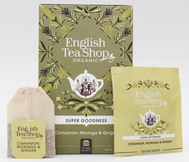 Könyv English Tea Shop Čaj Skořice, moringa a zázvor, 20 sáčků 