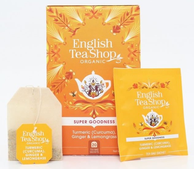 Knjiga English Tea Shop Čaj Kurkuma, zázvor, citronová tráva, 20 sáčků 