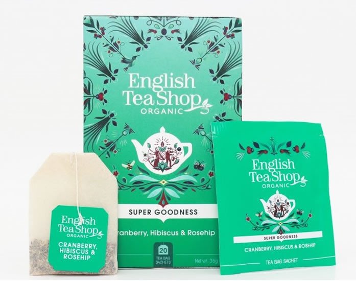 Kniha English Tea Shop Čaj Brusinka, ibišek, šípek, 20 sáčků 