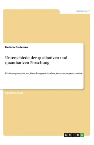 Könyv Unterschiede der qualitativen und quantitativen Forschung 
